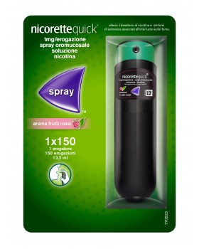 Nicorettequick Spray 1 Flacone da 150 Erogazioni al Gusto Frutti Rossi