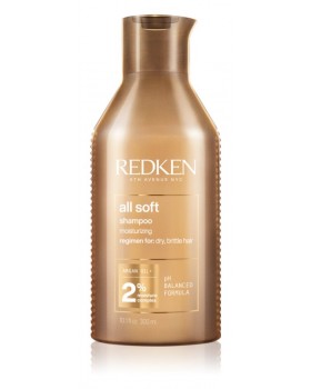 Redken All Soft Shampoo Moisturizing Hydratant 300 Ml (Per Capelli Secchi e Fragili)
