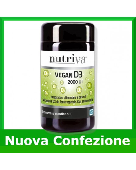 Nutriva Vegan D3 60 Compresse 2000Ui (Nuovo - Lunghissima Scadenza)