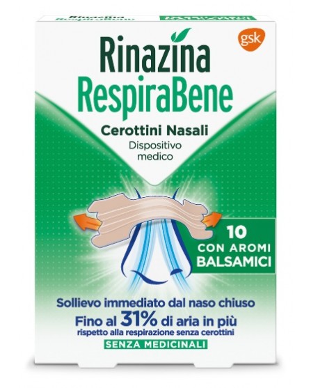 Rinazina Respirabene Cerotti Aromi Balsamici