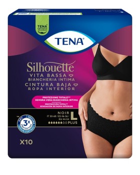 TENA SILHOUETTE NOIR L V/B 10P