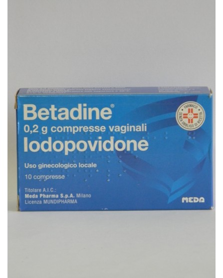 Betadine 10 Compresse Vaginali 200Mg