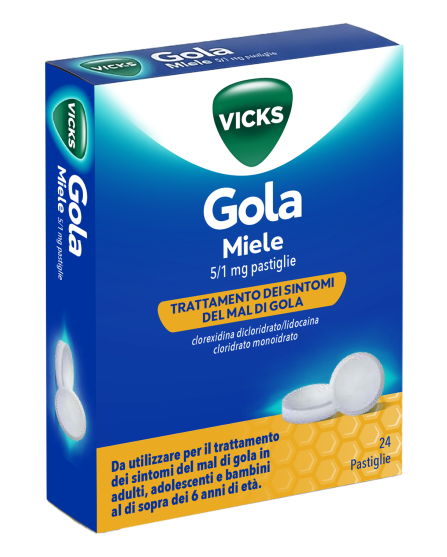VICKS GOLA*24PAST 5+1MG MIELE VICKS GOLA*24PAST 5+1MG MIELE