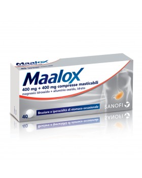 Maalox 40 Compresse Masticabili 400Mg+400Mg