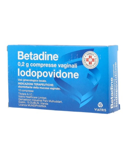 Betadine 10 Compresse Vaginali 200Mg