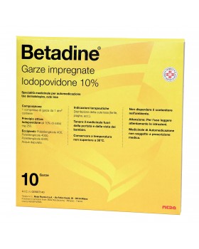 Betadine 10 Garze Impregnate 10X10