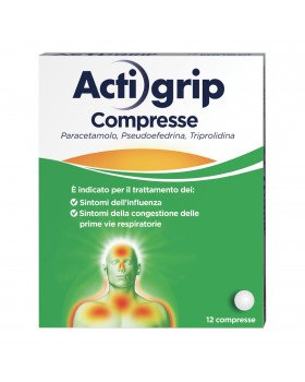 Actigrip 12 Compresse 2,5+60+500Mg