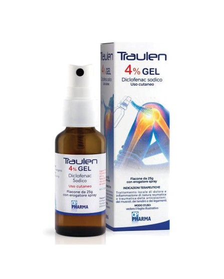 Traulen Gel Flaconi 25G 4% con Erogatore