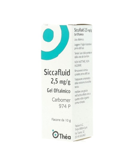 SICCAFLUID*GEL OFT 10G 2,5MG/G SICCAFLUID*GEL OFT 10G 2,5MG/G