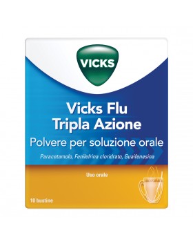 Vicks Flu Tripla A Soluzione Orale in Polvere 10 Bustine