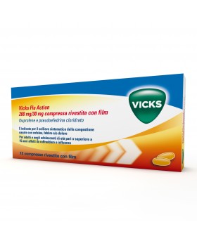 Vicks Flu Action 12 Compresse 200+30Mg