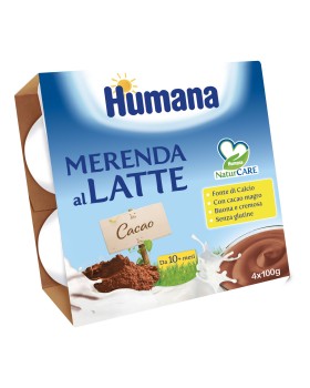 Humana Merenda Latte Cioccolato 100G x 4 Pezzi