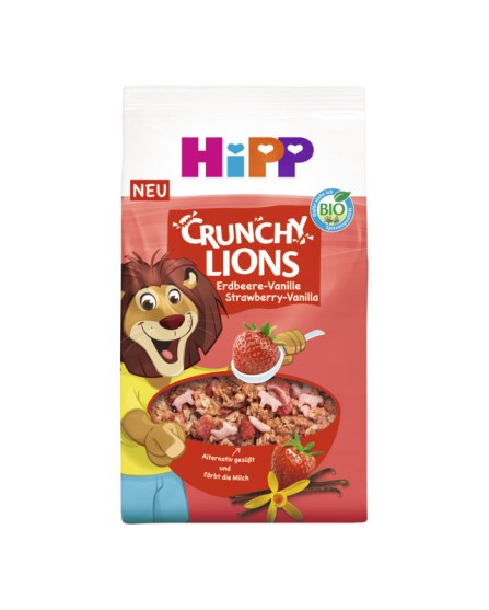 HIPP CRUNCHY LIONS FRAGOLA&VAN