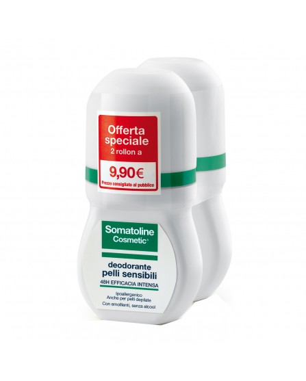 Somatoline Cosmetic Deodorante Pelle Sensibile Roll On Duo