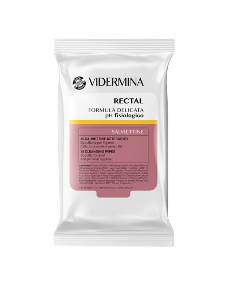 VIDERMINA RECTAL SALVIETTE 15PZ VIDERMINA RECTAL SALVIETTE 15PZ