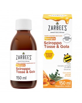 Zarbee's Sciroppo per Tosse Secca, Grassa e Mal di Gola - 150 ml (Naturale)